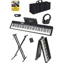 Esranın Dünyası Katlanır Taşınabilir Dijital Piyano - Hassas Tuşlar