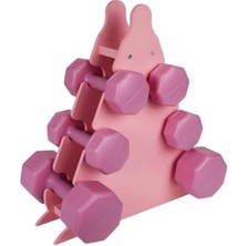 Esranın Dünyası Pembe Renk Dambıl Seti + Stand, 3 Ağırlık Seçeneği