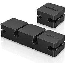 Esranın Dünyası 3 + 1 Kanallı Siyah Silikon Kablo Düzenleyici Organizer