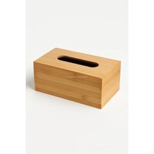 Esranın Dünyası Doğal Bambu Peçetelik - Modern Tasarım, 23X12X8,5 cm