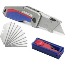 Esranın Dünyası Katlanır Alüminyum Rötuş Maket Bıçağı + 10 Yedek Bıçak