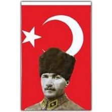 Esranın Dünyası Atatürk Figürlü Türk Bayrağı - 50X75 cm