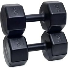 Esranın Dünyası 2 Adet Siyah Dambıl Seti - 7 kg Ağırlık