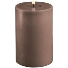 Esranın Dünyası Kahverengi Moka LED Mum - 10X15 Cm, Şık ve Modern Tasarım