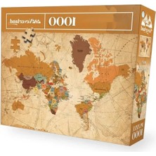 Esranın Dünyası Dünya Haritası Temalı 1000 Parça Puzzle Seti