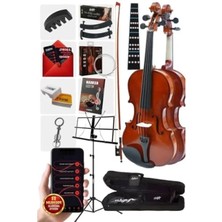 Esranın Dünyası Profesyonel 4/4 Keman Seti (Yastık, Nota Sehpası, Tuner, Susturucu, Reçine, Çanta, Yay)
