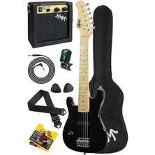 Esranın Dünyası 4-6 Yaş Çocuklar Için Amfili Elektro Gitar Seti - Full Black