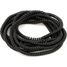 Esranın Dünyası Şarj Aleti Kablosu Koruyucu Spiral Sarma Kılıf, Siyah