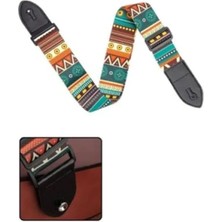 Esranın Dünyası Çok Renkli Desenli Gitar Omuz Askısı - Uzunluk 90-143 cm