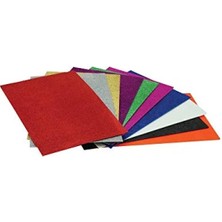 Esranın Dünyası Yapışkanlı Simli Eva Kağıdı - 20 x 30 Cm, 10 Renk