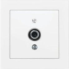 Esranın Dünyası Dayanıklı Beyaz Uydu Prizi - F Konnektörlü Mekanizma