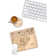 Esranın Dünyası Yüzüklerin Efendisi Temalı Mouse Pad ve Bardak Altlığı Seti