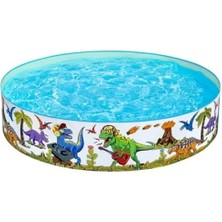 Esranın Dünyası Çocuklar Için Dinozor Temalı Şişirilebilir Yüzme Havuzu, 183 cm x 38 cm