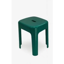 Esranın Dünyası Sağlam Plastik Tabure - 36X36X46 Cm, Yeşil