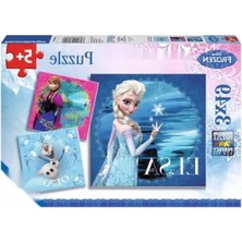 Esranın Dünyası Disney Frozen Temalı Puzzle - 3X49 Parça