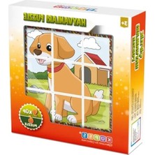 Esranın Dünyası Eğitici Çiftlik Hayvanları 3D Puzzle - 9 Küp ve 6 Yapboz