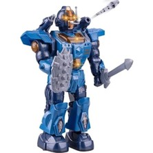 Esranın Dünyası Interaktif Müzikli Robot - Işıklı ve Dans Eden Roket Atan Robot (Mavi)