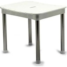 Esranın Dünyası Okaliptus Tasarımlı Tabure, 100 kg Kapasite, 37 x 34 x 30 Cm, Beyaz