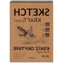 Esranın Dünyası A5 Boy Kraft Kağıt Eskiz Defteri - 90 Gr, 50 Yaprak