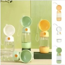 Esranın Dünyası Taşınabilir Seyahat Suluğu, 400+180 ml Su ve Mama Hazneli