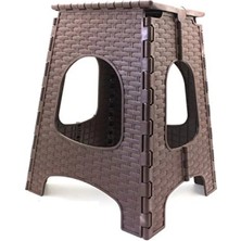 Esranın Dünyası Büyük Boy Katlanabilir Koyu Kahverengi Plastik Tabure