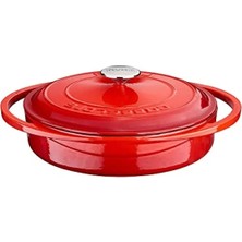 Esranın Dünyası Çok Amaçlı Yuvarlak Tencere, 28 Cm, Kırmızı