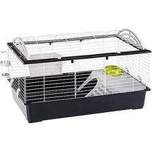 Esranın Dünyası 100 cm Beyaz ve Siyah Renkli Hamster Tavşan Kafesi