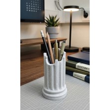 Antik Sütun Tasarımlı Dekoratif Kalemlik – Masaüstü Ofis Kalem Tutucu Organizer