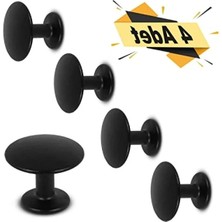 Esranın Dünyası Siyah Metal Daire Kulp Seti - 4 Adet, Çekmece ve Dolaplar Için