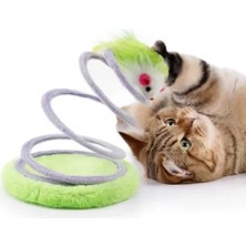 Esranın Dünyası Yaylı Peluş Kedi Oyuncağı, Fare Şeklinde, Katlanabilir