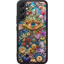 BG AKSESUAR Samsung Galaxy M34 Uyumlu Göz Tasarımlı Glossy Premium Kılıf
