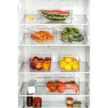 Esranın Dünyası Kırılmaz Şeffaf Buzdolabı Düzenleyici Organizer Kutu 26X17X9 cm