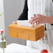 Esranın Dünyası Doldurulabilir Kapaklı Ahşap Peçetelik - Kolay Kullanım