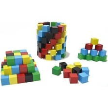 Esranın Dünyası Renkli Ahşap Birim Küpler - Eğitici Oyuncak