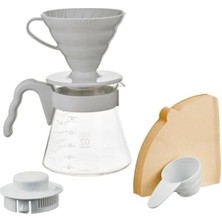 Esranın Dünyası V60 Kahve Demleme Seti - Açık Gri