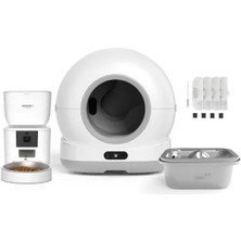 Esranın Dünyası 4'lü Pet Ürünleri Seti: Akıllı Kedi Tuvaleti, Mama Kabı ve Su Pınarı