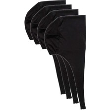 4 Adet Tesettür Bone Bağcıklı Likralı Siyah