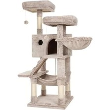 Esranın Dünyası Yumuşak Kılıflı Kedi Ağacı - Açık Kahverengi