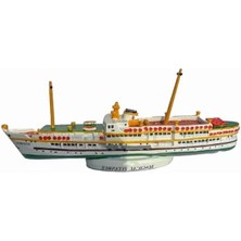 Esranın Dünyası El Yapımı Akrilik Boyama Vapur Modeli, 15 Cm, Tarihi Dekoratif Parça