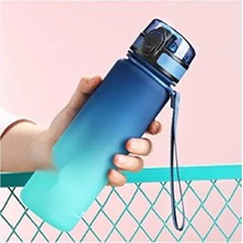 Esranın Dünyası Sızdırmaz 500ML Çift Renkli Softtouch Tritan Su Matarası - Mavi-Turkuaz