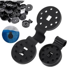 Esranın Dünyası 20 Adet Siyah Plastik Gölgelik Klipsi, Çok Amaçlı Branda Sabitleme Aparatı