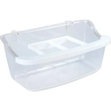 Esranın Dünyası 10 cm Izgaralı Şeffaf Kuş Yemliği - 36 Adet