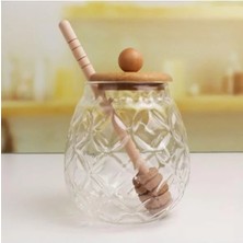 Esranın Dünyası Bambu Kapaklı Cam Bal Kavanozu - 350ML