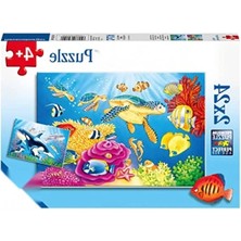 Esranın Dünyası 2X24 Parça Sualtı Temalı Puzzle, 3+ Yaş Için Renkli Tasarım