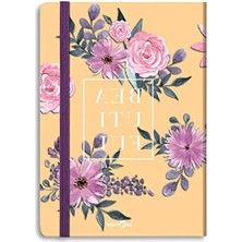 Esranın Dünyası Sarı Renkli Kareli Defter - 17X24 cm Sert Kapak