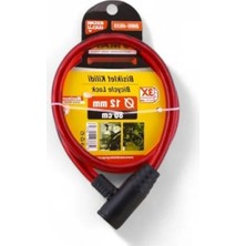 Esranın Dünyası 12 mm x 80 cm Çelik Halatlı Güvenlik Kilidi, Bisiklet ve Motosiklet Için