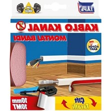 Esranın Dünyası 10 mm Eninde Kablo Kanal Montaj Bandı, 10 mt