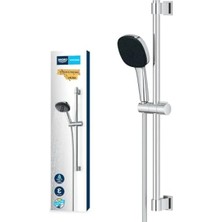Esranın Dünyası Sürgülü Duş Seti, 110 mm Kare El Duşu ile 600 mm Ray