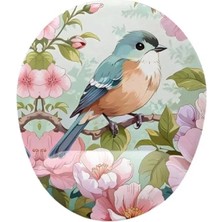 Esranın Dünyası Kuş ve Çiçek Desenli Kaymaz Mouse Pad