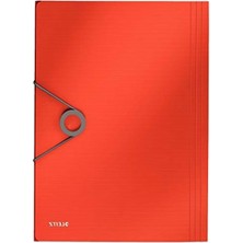 Esranın Dünyası Açık Kırmızı 150 Sayfa Kapasiteli Ince Lastikli Dosya